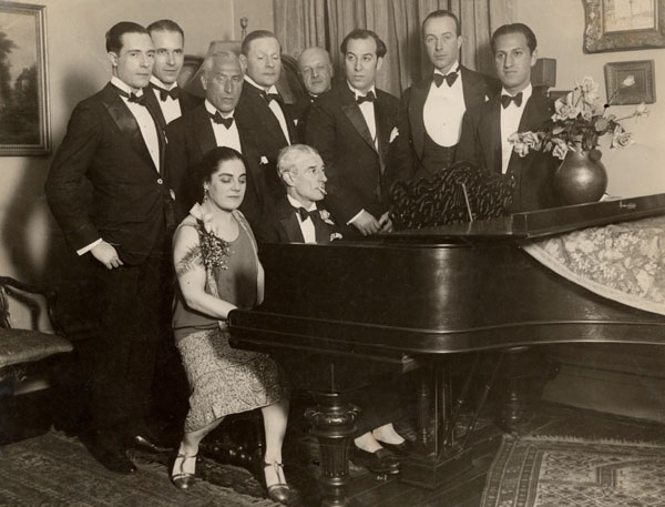 Ravel at the piano