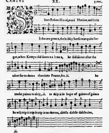 A madrigal manuscript by Thomas Weelkes