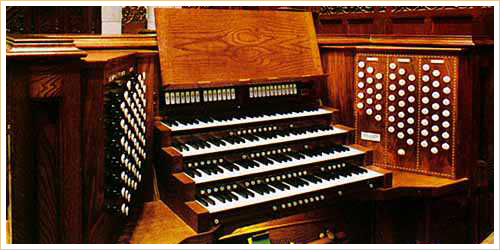 Console of the Organ at Princeton University Chapel